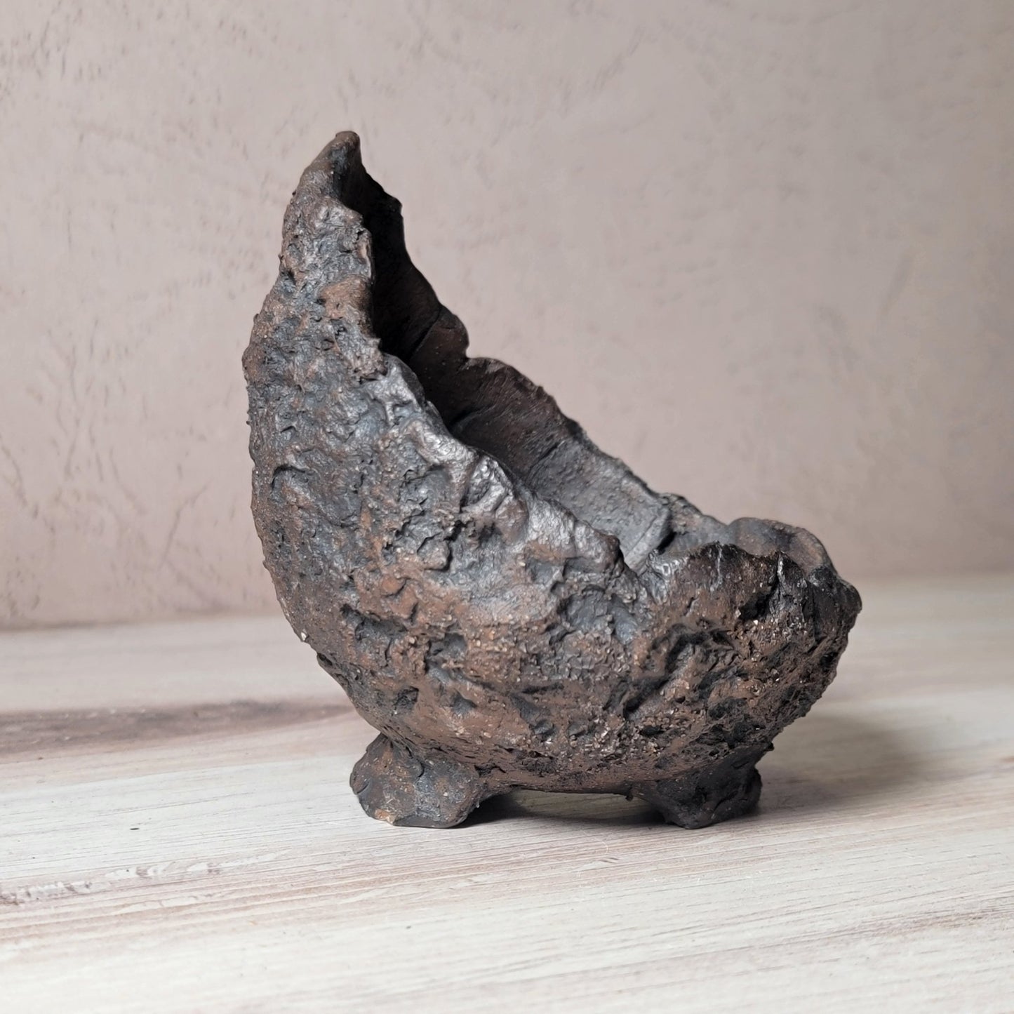 Crescent Pot for Mame Bonsai Dark Oxide - Little Pots by KK