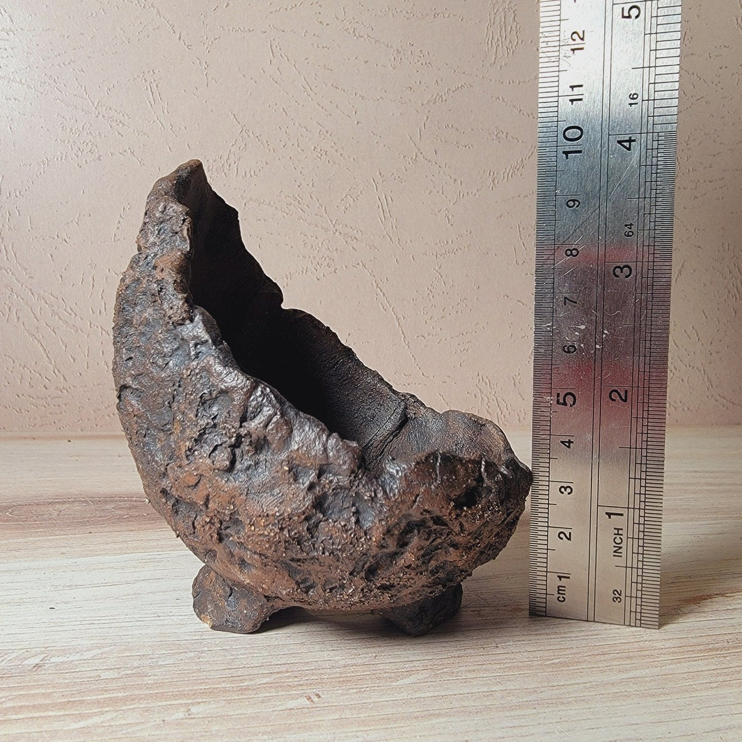 Crescent Pot for Mame Bonsai Dark Oxide - Little Pots by KK