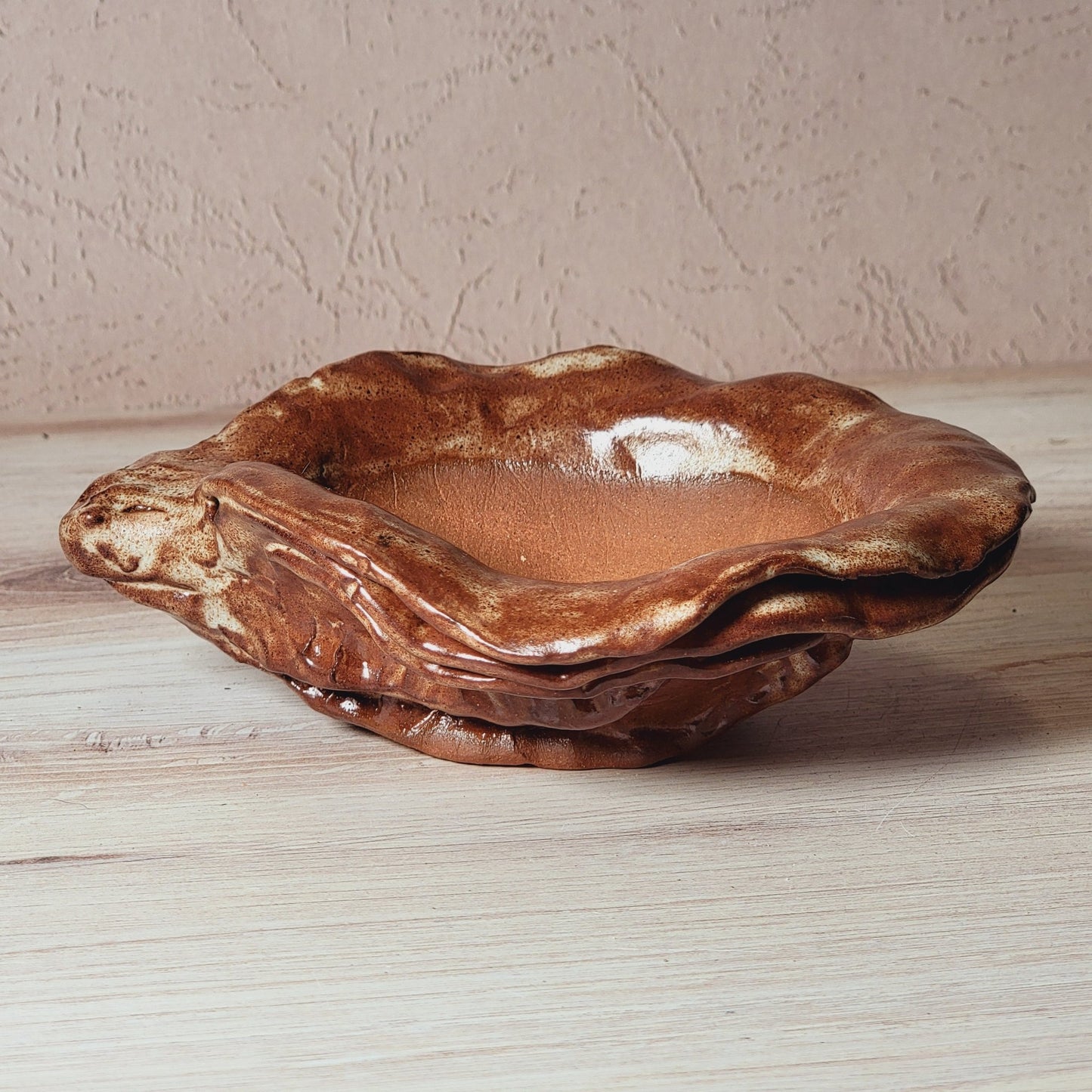 Kusamono Pot Glazed Oval "Oyster Pot" - Little Pots by KK