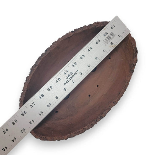 Long Narrow Oval Bonsai Pot Unglazed with Rough Clay Texture 12.75" - Little Pots by KK