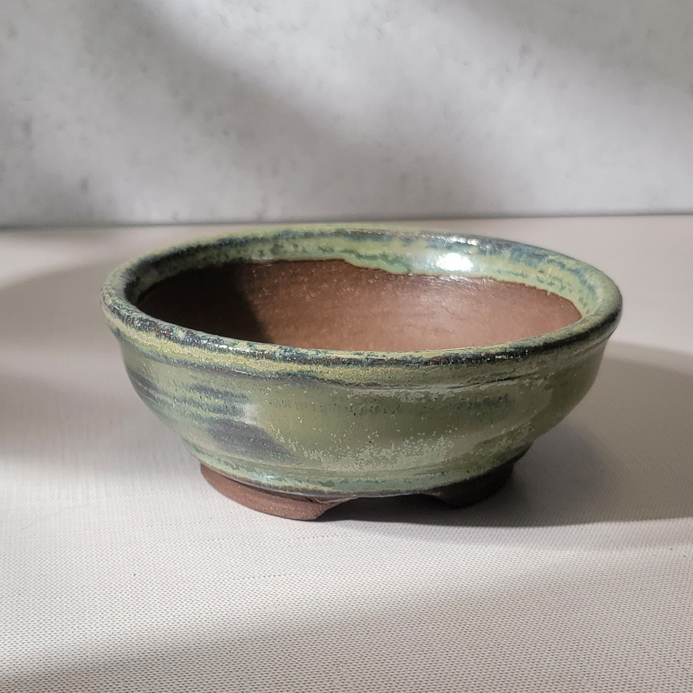 Shitakusa or Mame Pot Glazed Light Green - Little Pots by KK